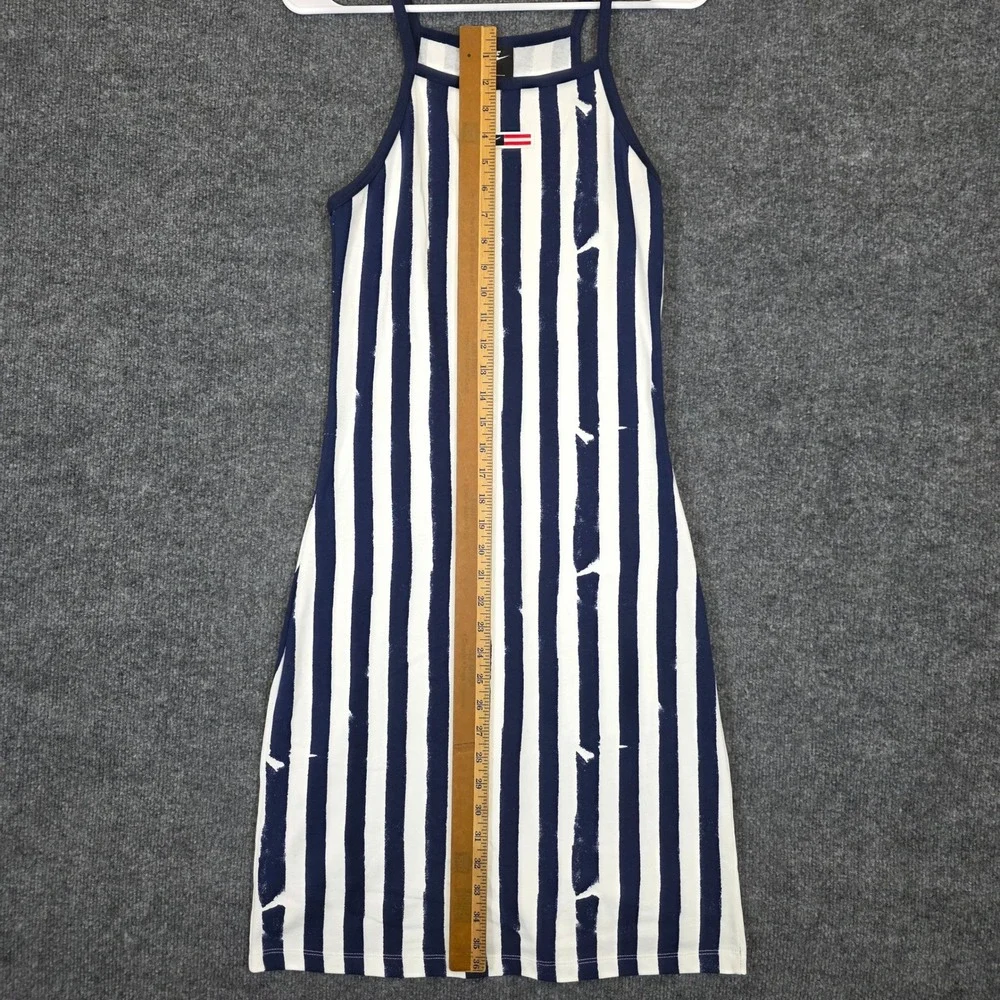 Nike Womens Navy/White Stripe Femme Americana Dress Small Blue White Striped